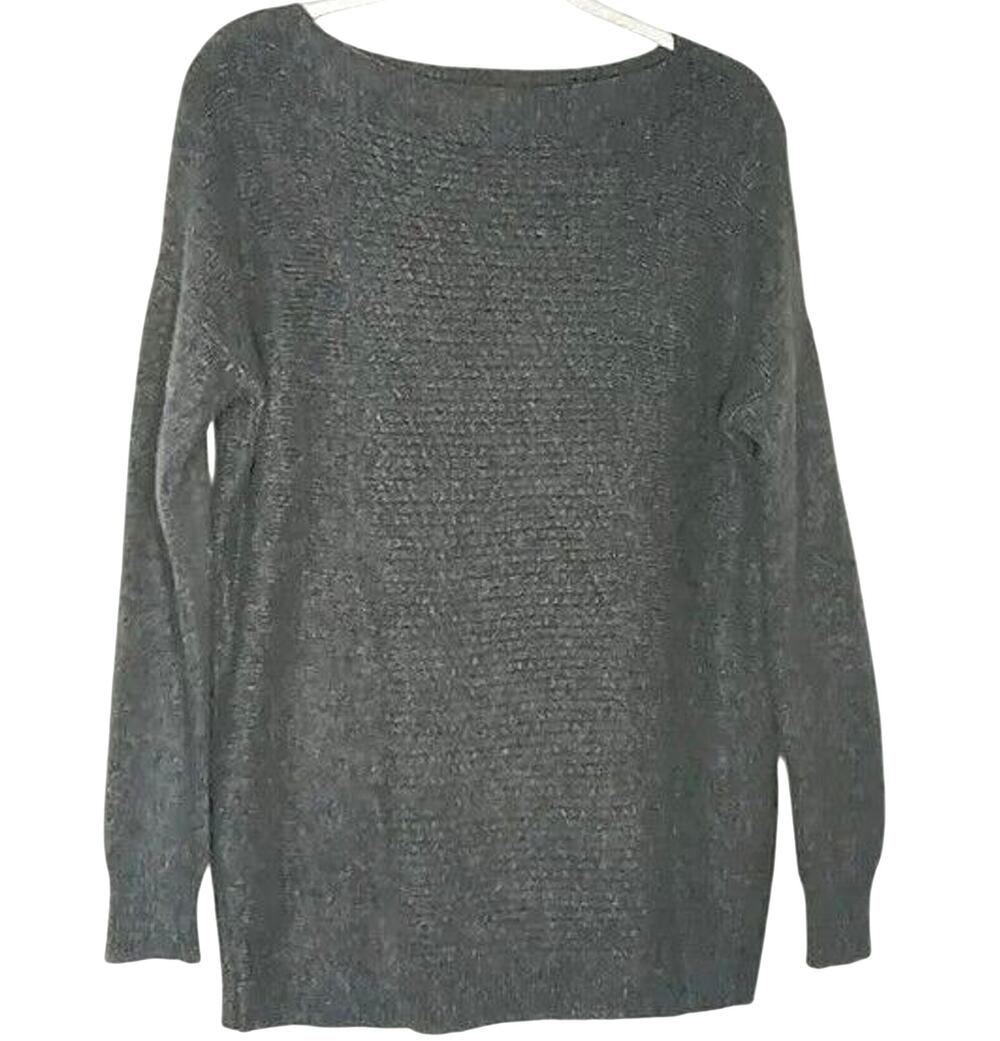 Orfeo Negro Gray Wool/Angora Blend Sweater - Large (8-12)